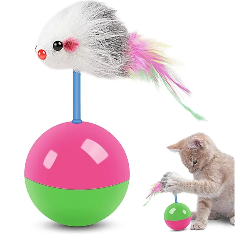 Interactive Squeaky Plush Dog Toy - Interactive Cat Toy Ball Mouse Not