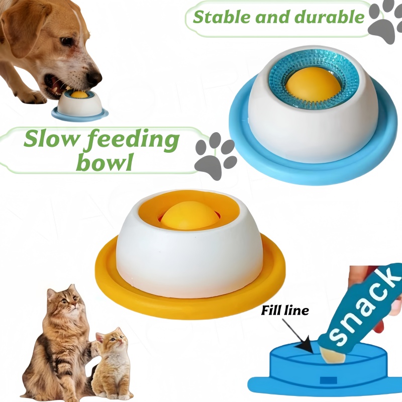 Pet Slow Food Bowl Dog Cat Lic - Dog Puzzle Feeder Toy review and price