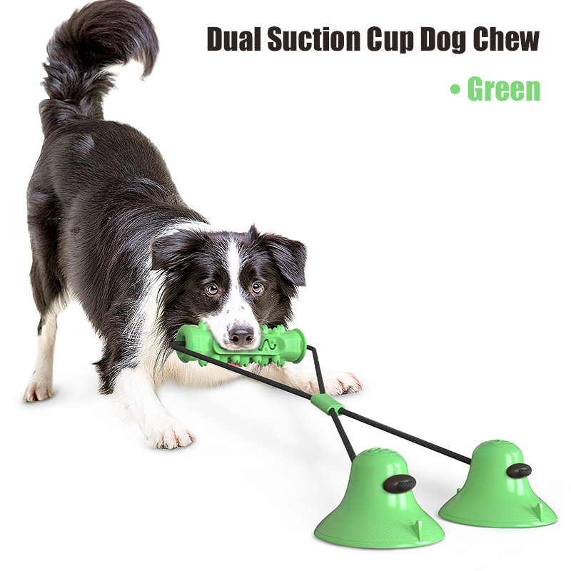 Dual Suction Cup Dog Chew Tug  - Dog Rope Toy Aggressive Chewers review and price