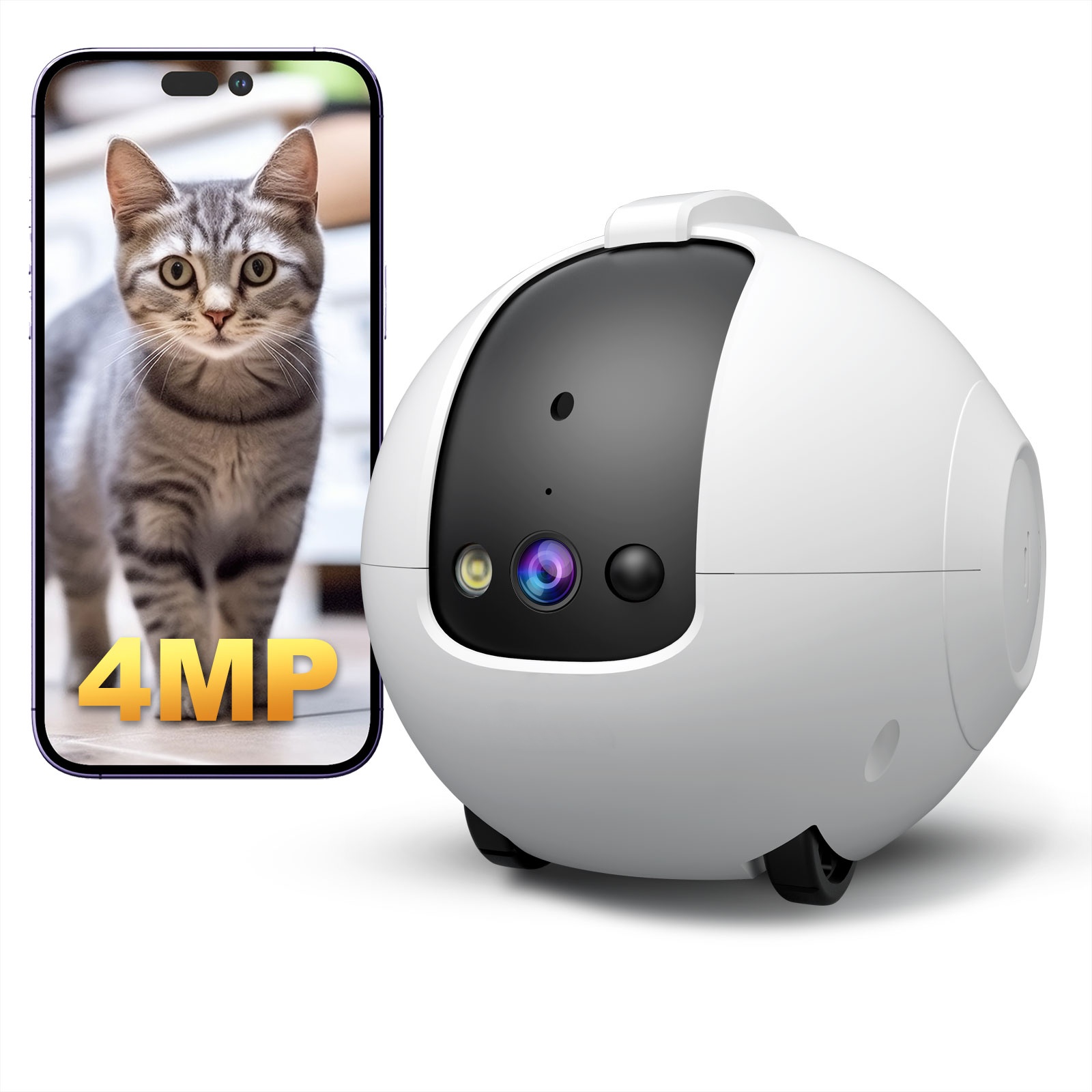 Pet Camera Robot 4MP Pet Compa - Dog Toys review and price