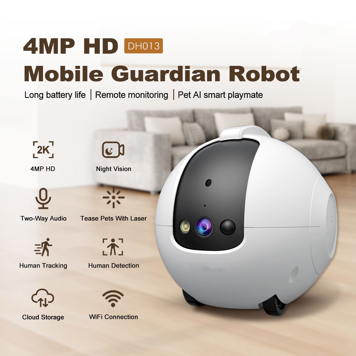 Pet Camera Robot 4MP Pet Compa - Dog Toys review and price