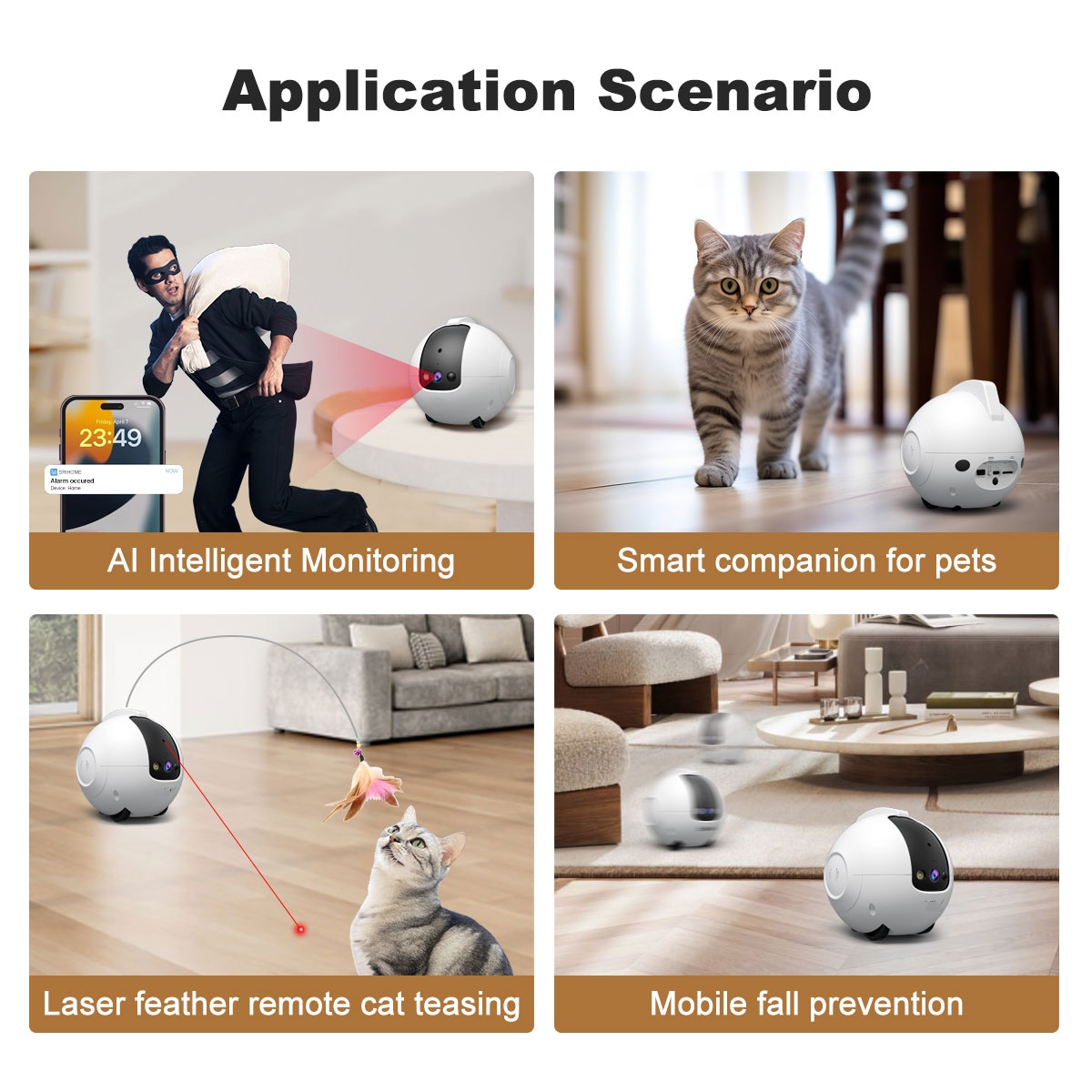 Pet Camera Robot 4MP Pet Compa - Dog Toys review and price